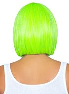 Wig, bob cut, neon